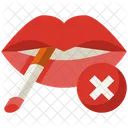 No Mouth Cigarette Mouth No Smoking Icon