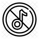No Music Warning Sign Signaling Icon