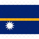 Nr Nauru Banderas Iso Icono