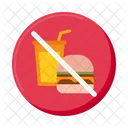No Outside Food Allowed No Food And Drink No Junk Food Icon