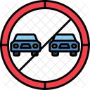 No Overtaking Traffic Sign Icon