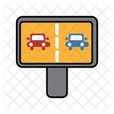 No Overtaking Board  Icon