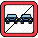 No Overtaking Overtake Traffic Icon