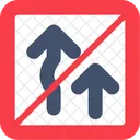 No Overtaking Forbidden Arrow Icon