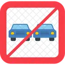 No Overtaking Overtake Traffic Icon