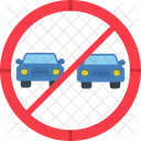 No Overtaking Traffic Sign Icon