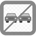 No Overtaking Overtake Traffic Icon