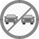 No Overtaking Traffic Sign Icon