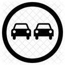 No Overtaking Sign  Icon
