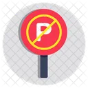 No Parking Board Roadboard Signboard Icon