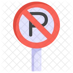 No Parking Sign  Icon