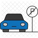No parking sign board  Icon