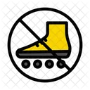 No Permitido Prohibido Patinar Icono
