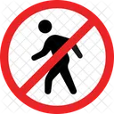 Prohibido El Paso De Peatones Senales De Prohibido El Paso De Peatones Prohibido El Paso De Peatones Icono