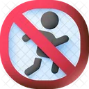 No Se Permite El Paso De Peatones Senal De Prohibido Caminar Icono