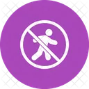 Prohibido El Cruce Peatonal Icono