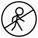 Prohibido Para Peatones Icono