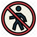 Prohibido para peatones  Icono