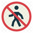 Prohibido para peatones  Icono