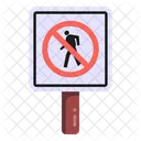No Pedestrian No Walking Pedestrian Prohibition Icon