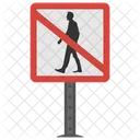 No Pedestrians Regulatory Icon