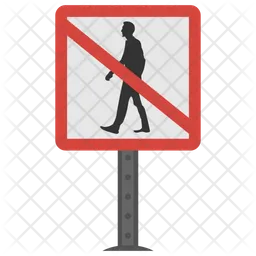 No Pedestrians  Icon