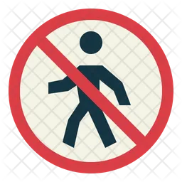 No Pedestrians  Icon