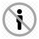 No People Warning Prohibition Icon