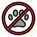Pet Warning Paw Icon