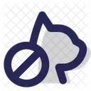 No Pet Not Allowed Cat Icon