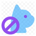 No Pet Not Allowed Cat Icon