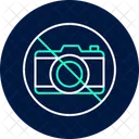 No Photography Neon Glow Icon