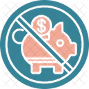 Piggy Bank Banned Forbidden Icon