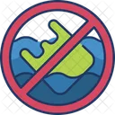 No Plastic Plastic Save Earth Icon