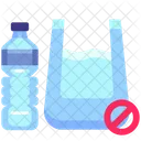 No Plastic Bottle Waste Icon