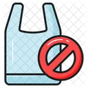 No Plastic Polythene Prohibited Icon