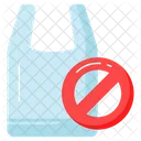No Plastic Polythene Prohibited Icon
