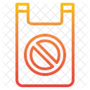 No Plastic Bag Pollution Ban Icon