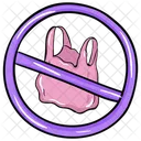 No Plastic Bag Plastic Bag Prohibition Stop Plastic Bag Icon