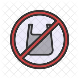 No Plastic Bags  Icon