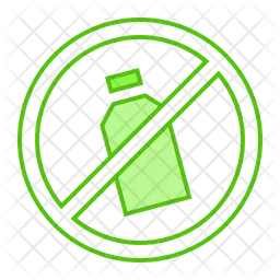 No Plastic Bottle  Icon