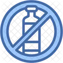 No Plastic Bottle No Liquid Not Allowed Icon