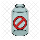 No Plastic Bottle Plastic Forbidden Icon