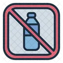 No Plastic Bottle Plastic Free Reduce Waste Icon