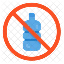 No Plastic Bottles Pollution Plastics Icon