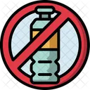 No Plastic Bottles No Plastic Pollution Icon