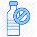 No Plastic Bottles Ban Icon