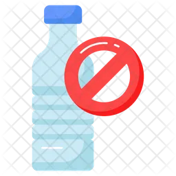 No plastic bottles  Icon