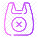 No Plastic Polyethylene Poly Bag Icon
