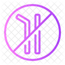 No Plastic Straw Drinking Straw Icon